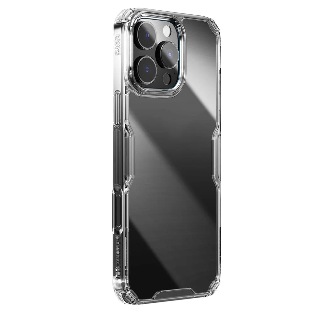 NILLKIN Nature Pro Series for iPhone 16 Pro Max Clear Case PC+TPU Phone Back Cover - Transparent - 3