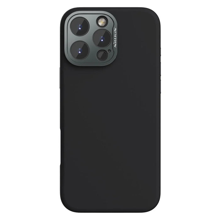 NILLKIN Lenswing Prop For iPhone 16 Pro Max Case Compatible with MagSafe Camera Lens Frame Kickstand Soft Silicone Phone Cover - Black - 2