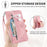 For Samsung Galaxy S24 FE Zipper Wallet Case with Strap Flower Imprint PU Leather Phone Cover - Pink - 4