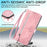 For Samsung Galaxy S24 FE Zipper Wallet Case with Strap Flower Imprint PU Leather Phone Cover - Pink - 5
