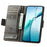 For Samsung Galaxy S24 FE Phone Cases CASENEO PU Leather Cover Stand with RFID Blocking Wallet - Grey - 2