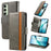 For Samsung Galaxy S24 FE Phone Cases CASENEO PU Leather Cover Stand with RFID Blocking Wallet - Grey - 5