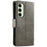 For Samsung Galaxy S24 FE Phone Cases CASENEO PU Leather Cover Stand with RFID Blocking Wallet - Grey - 7