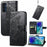 For Samsung Galaxy S24 FE Case PU Leather Wallet Phone Cover Butterfly Pattern - Black - 4