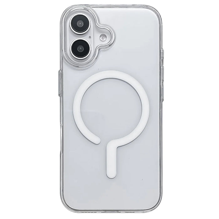For iPhone 16 Case Compatible with MagSafe Protective TPU+PC Phone Cover - White - 1