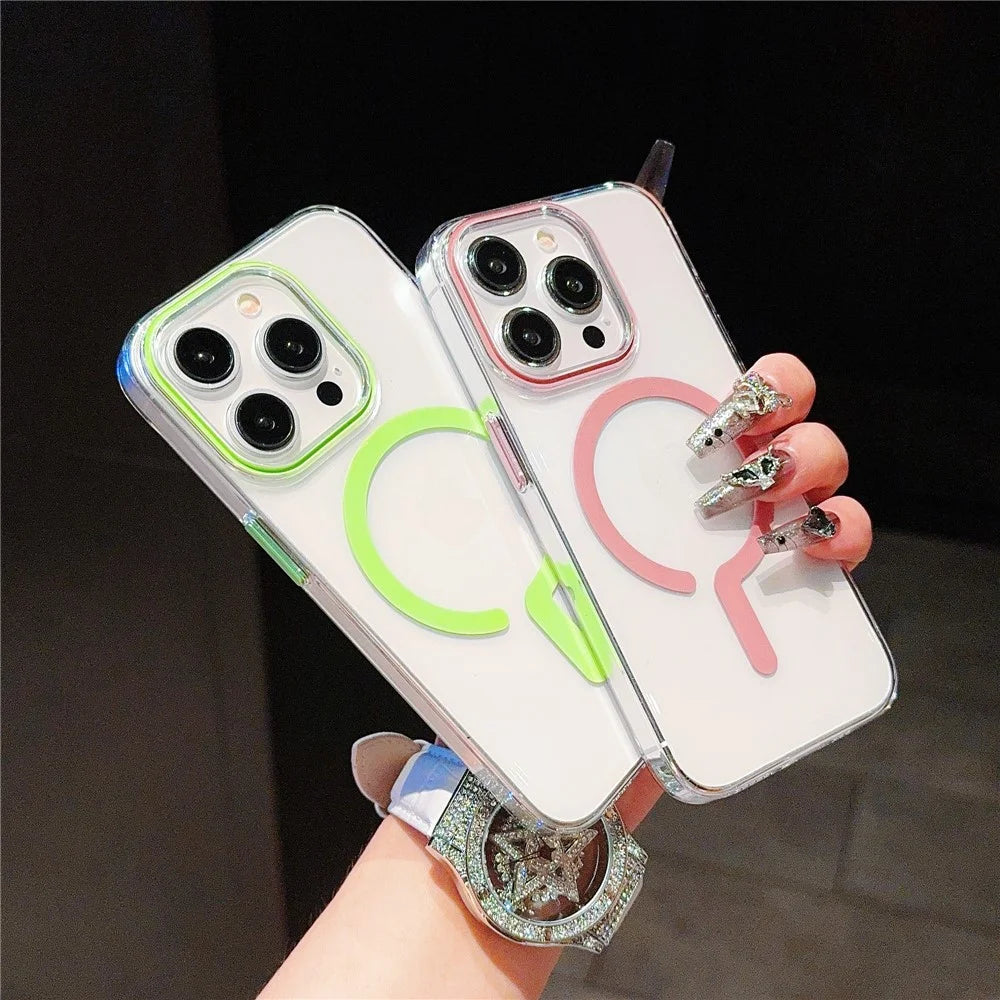 For iPhone 16 Pro Case Compatible with MagSafe Protective TPU+PC Phone Cover - Sapphire - 7