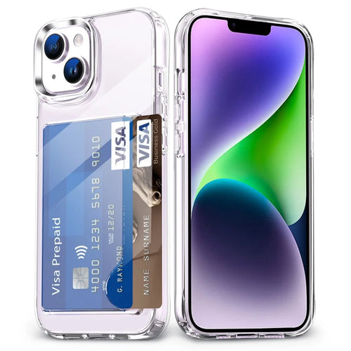 For iPhone 15 Case Protective TPU Phone Cover with Card Holder - 1