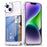 For iPhone 15 Case Protective TPU Phone Cover with Card Holder - 1