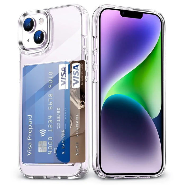 For iPhone 15 Case Protective TPU Phone Cover with Card Holder - 1