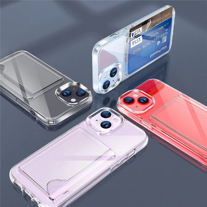 For iPhone 15 Case Protective TPU Phone Cover with Card Holder - 4