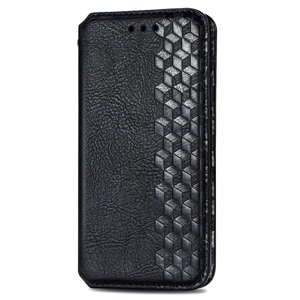 For OnePlus Nord 4 PU Leather Case Rhombus Imprint Wallet Stand Phone Cover - Black - 5