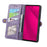 For HMD Pulse Pro Zipper Wallet Case Geometry Lines Leather Phone Cover with Strap - Light Purple - 2