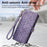 For HMD Pulse Pro Zipper Wallet Case Geometry Lines Leather Phone Cover with Strap - Light Purple - 4