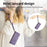 For HMD Pulse Pro Zipper Wallet Case Geometry Lines Leather Phone Cover with Strap - Light Purple - 5