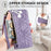 For HMD Pulse Pro Zipper Wallet Case Geometry Lines Leather Phone Cover with Strap - Light Purple - 6