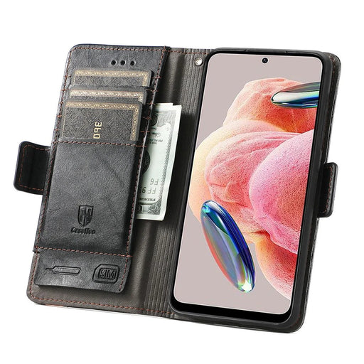 For HMD Pulse Pro Phone Cases CASENEO PU Leather Cover Stand with RFID Blocking Wallet - Black - 2