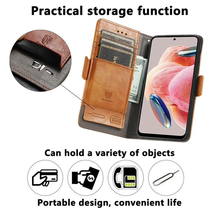 For HMD Pulse Pro Phone Cases CASENEO PU Leather Cover Stand with RFID Blocking Wallet - Black - 6