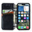 For iPhone 16 PU Leather Case Rhombus Imprint Wallet Stand Phone Cover - Black - 2