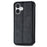 For iPhone 16 PU Leather Case Rhombus Imprint Wallet Stand Phone Cover - Black - 6