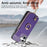 For iPhone 16 Case Zipper Pocket Kickstand Leather Phone Back Cover - Pink - 6