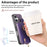 For iPhone 16 Case Zipper Pocket Kickstand Leather Phone Back Cover - Pink - 7