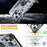 For iPhone 14 Pro Max Armor Case Hard PC Soft TPU Impact-Resistant Protective Cover with Ring Kickstand - Grey - 4