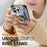 For iPhone 14 Pro Max Armor Case Hard PC Soft TPU Impact-Resistant Protective Cover with Ring Kickstand - Grey - 6