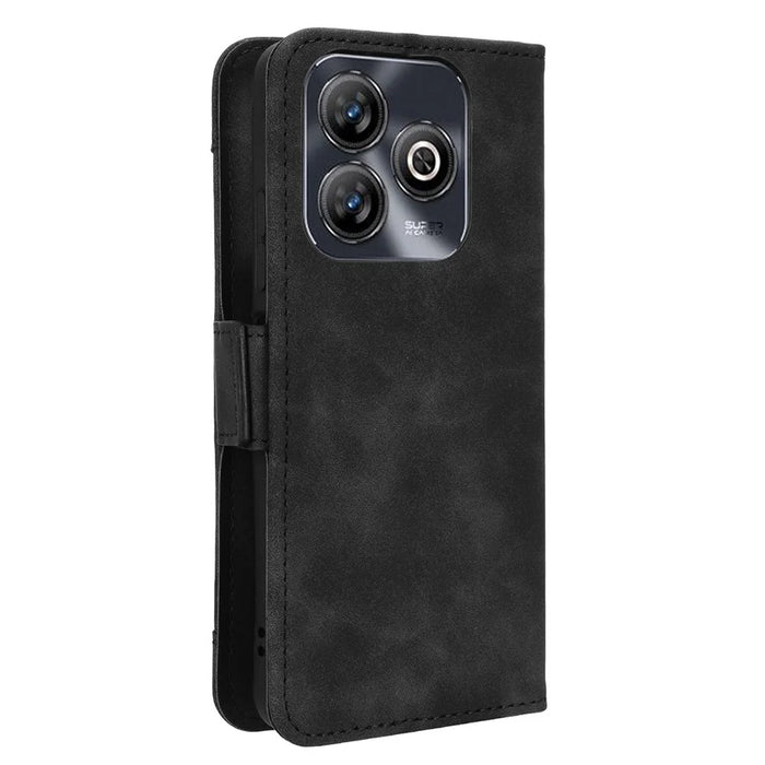 For ZTE Blade A75 4G Leather Case Phone Wallet Cover with Multiple Card Slots - Black - 7