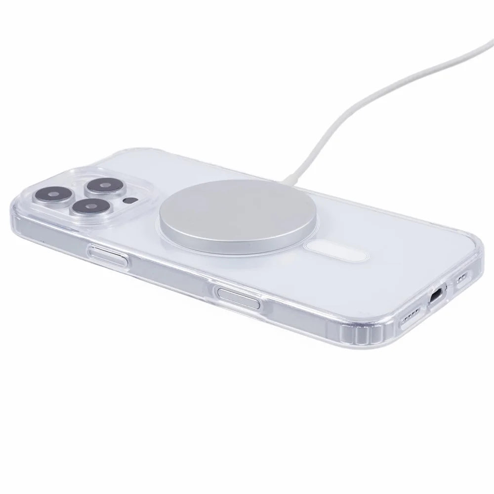 For iPhone 16 Pro Max Clear Case Acrylic+TPU Phone Cover Compatible with MagSafe - 4