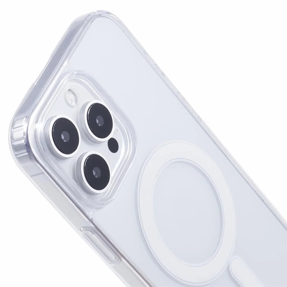 For iPhone 16 Pro Max Clear Case Acrylic+TPU Phone Cover Compatible with MagSafe - 6