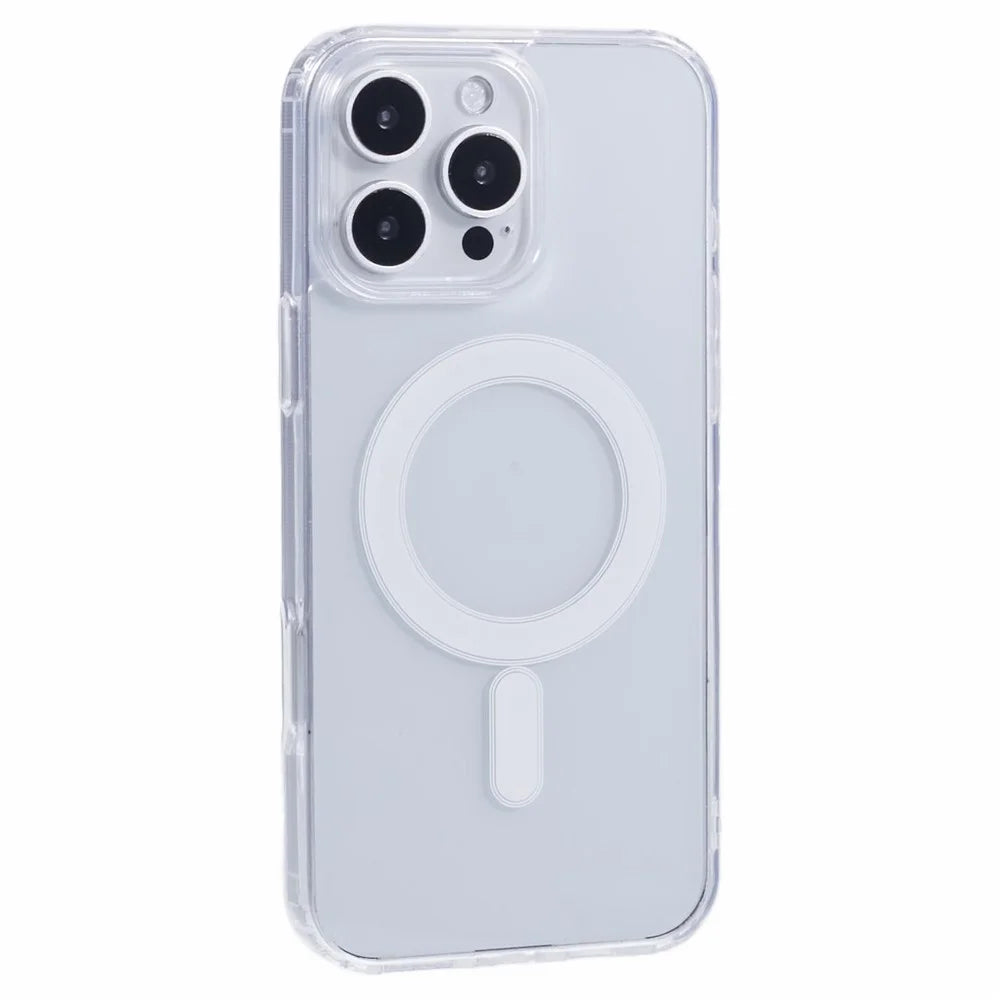 For iPhone 16 Pro Clear Case Acrylic+TPU Phone Cover Compatible with MagSafe - 1