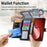 For iPhone 16 Pro Max Case RFID Blocking Zipper Pocket Leather Wallet Phone Cover with Strap - Black - 7