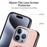 B1 For iPhone 16 Pro Max Leather Back Case Compatible with MagSafe Skin-Touch Phone Cover - Brown - 3