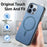 B1 For iPhone 16 Pro Max Leather Back Case Compatible with MagSafe Skin-Touch Phone Cover - Brown - 5