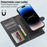 LC.IMEEKE L2 Series for iPhone 16 Plus Case PU Leather Wallet Detachable Magnetic Phone Cover - Black - 7