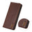 KHAZNEH For iPhone 17e / 16e Case Genuine Cow Leather Wallet Phone Cover Nappa Texture - Brown - 4