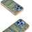 For iPhone 16 Pro Max Case Electroplating Edge Plaid Texture PU Leather+PC+TPU Phone Cover - Gold - 3