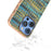 For iPhone 16 Pro Max Case Electroplating Edge Plaid Texture PU Leather+PC+TPU Phone Cover - Gold - 5
