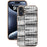 For iPhone 16 Plus Case Electroplating Edge Plaid Texture PU Leather+PC+TPU Phone Cover - Black+White - 2