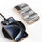 For iPhone 16 Plus Case Electroplating Edge Plaid Texture PU Leather+PC+TPU Phone Cover - Black+White - 4
