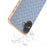 For iPhone 16 Case Woven Texture Electroplating Edge Leather Coated PC+TPU Phone Cover - Baby Blue - 4
