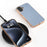 For iPhone 16 Case Woven Texture Electroplating Edge Leather Coated PC+TPU Phone Cover - Baby Blue - 5