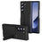 For Samsung Galaxy Z Fold6 5G Case Kickstand Wristband PC+Silicone Phone Cover - Black - 1