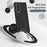 For Samsung Galaxy Z Fold4 5G Case Kickstand Wristband PC+Silicone Phone Cover - Black - 2