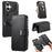 CASENEO MW-02 For iPhone 16 Plus Leather Case Detachable Magnetic Phone Cover - Black - 1