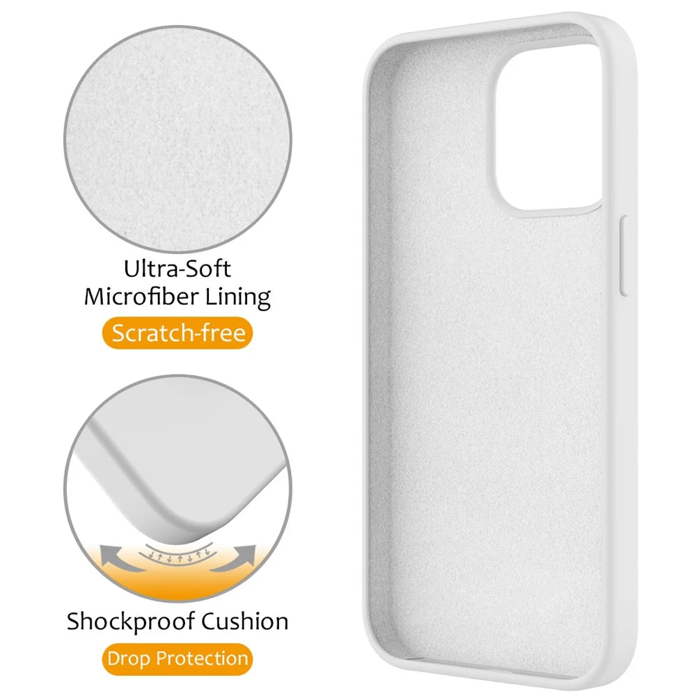 For iPhone 16 Pro Case Compatible with MagSafe Kickstand PC + Silicone Phone Cover - White - 4