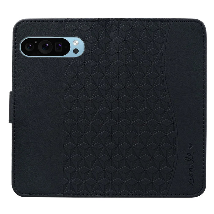For Google Pixel 10 Pro / Pixel 10 / Pixel 9 Pro / Pixel 9 Case Rhombus Pattern Leather Wallet Phone Cover - Black - 5