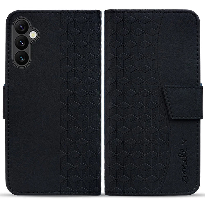 For Samsung Galaxy S24 FE Case Rhombus Pattern Leather Wallet Phone Cover - Blue - 1