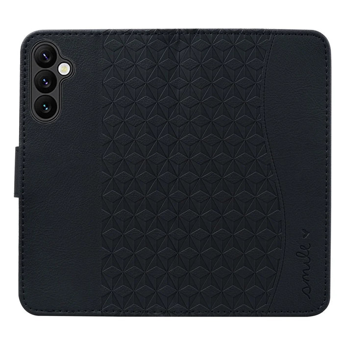 For Samsung Galaxy S24 FE Case Rhombus Pattern Leather Wallet Phone Cover - Blue - 5