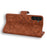 For Samsung Galaxy S24 FE Case PU Leather Wallet Flip Phone Cover Flower Imprinted - Brown - 2
